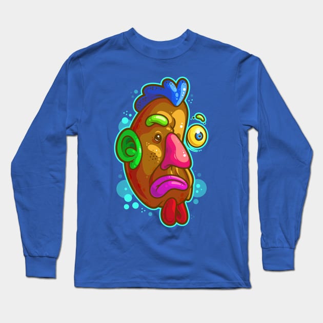 Chicken Tater Head Long Sleeve T-Shirt by ArtisticDyslexia